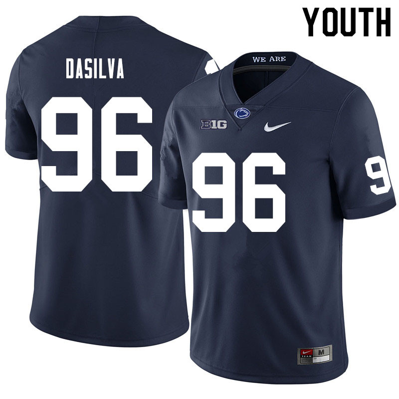 NCAA Nike Youth Penn State Nittany Lions Anthony DaSilva #96 College Football Authentic Navy Stitched Jersey VPG3398SZ